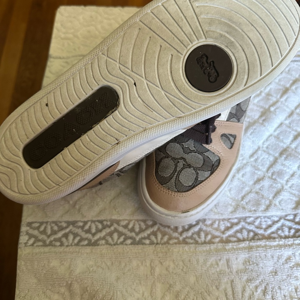 Coach Signature Brown and Tan Sneakers - Picture 3 of 4